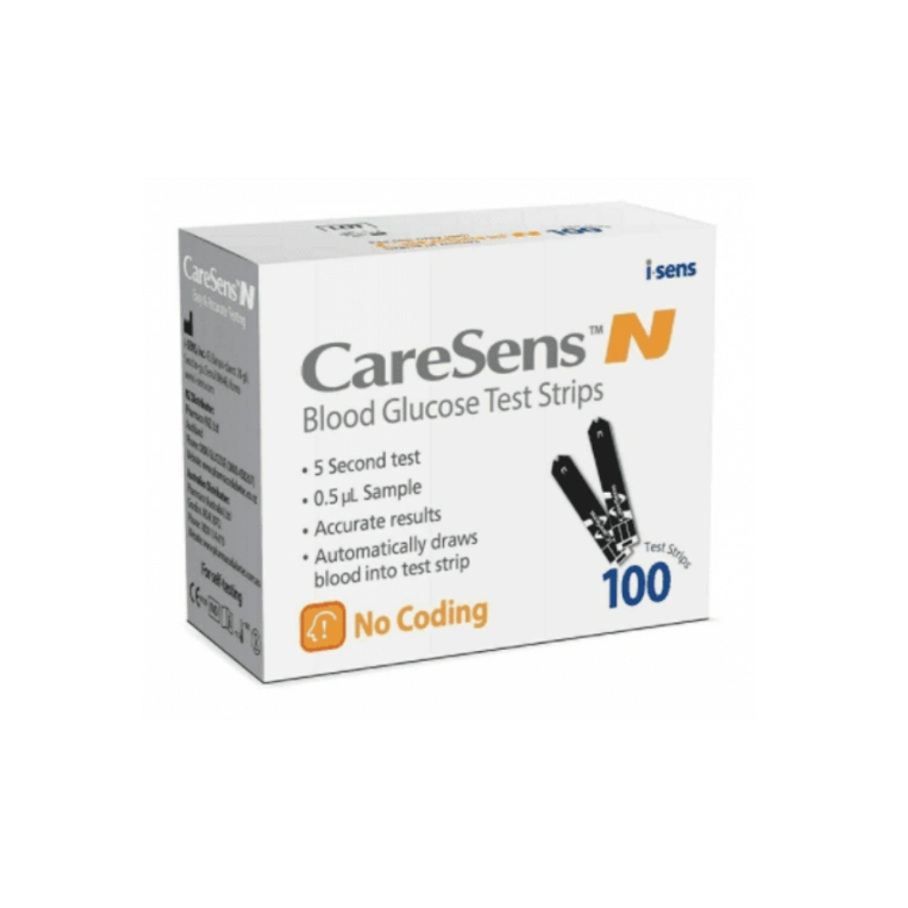 Caresens-N Glucometer Test Strips 100 Strips (2X50 PACK)