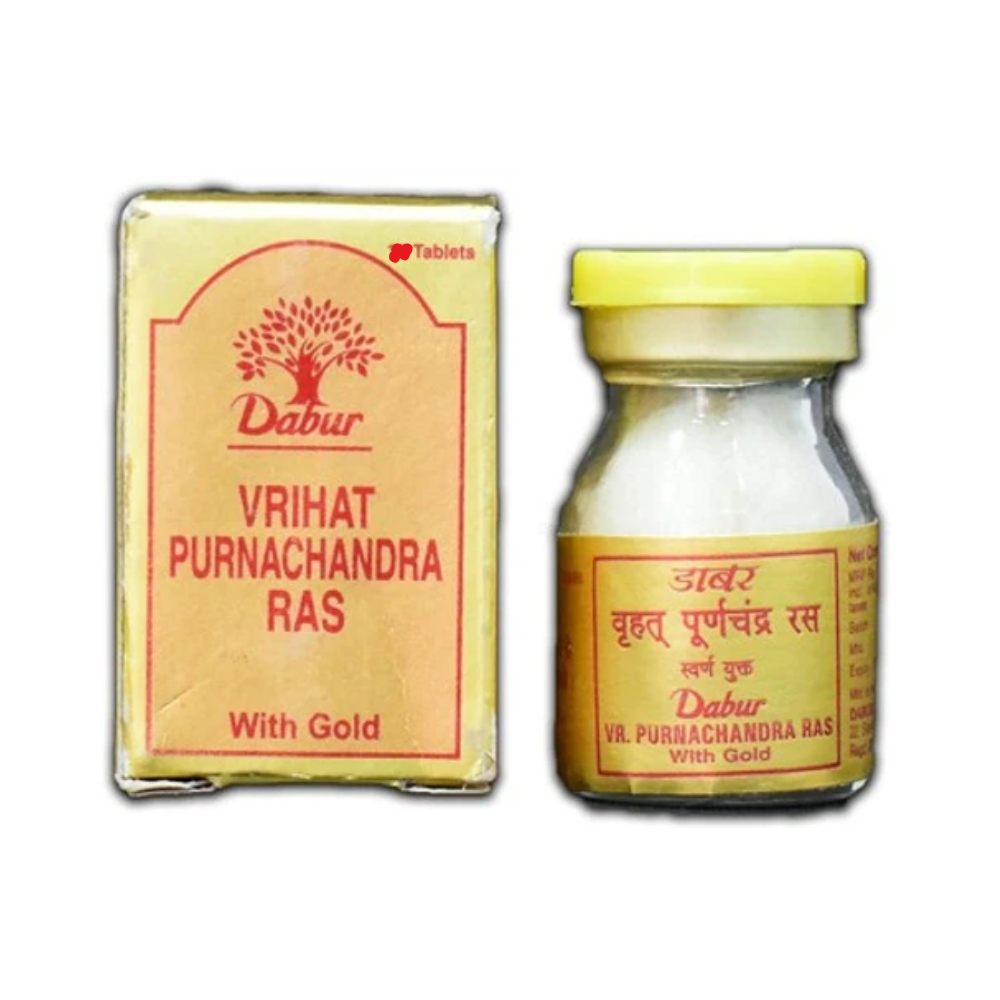 Dabur Vrihat Purnachandra Ras with Gold (30Tab)