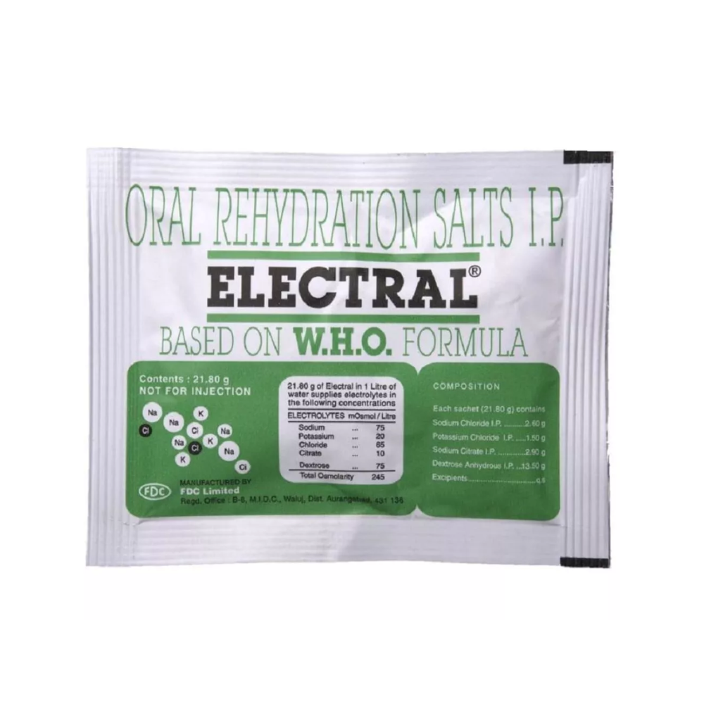 FDC Ltd Electral Powder Unflavoured (21.8g × Pack of 5)