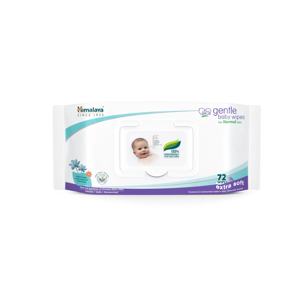 Himalaya Gentle Baby Wipes (72 Wipes)