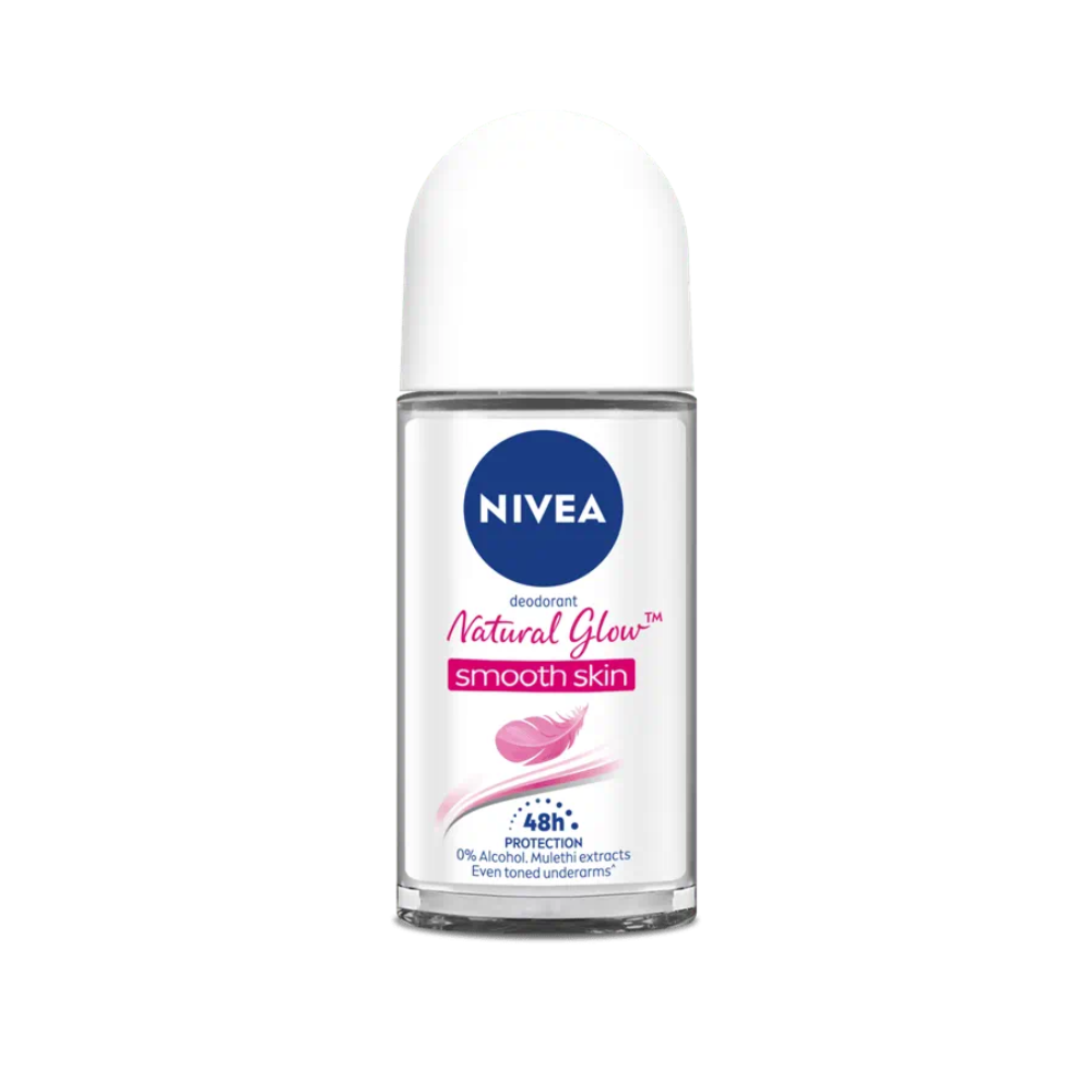NIVEA Natural Glow Smooth Skin Deo Roll‑On (50ml)