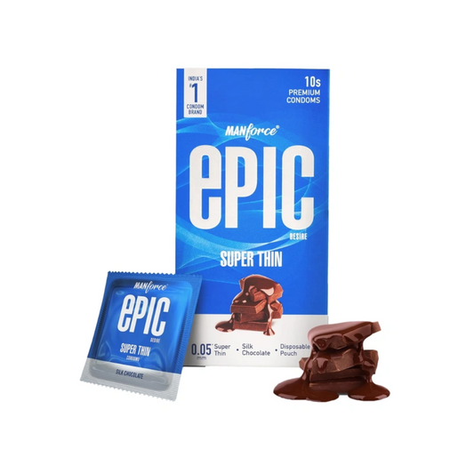 Epic Desire Ultra Thin Condoms Silk Chocolate Flavour (10 Pcs)
