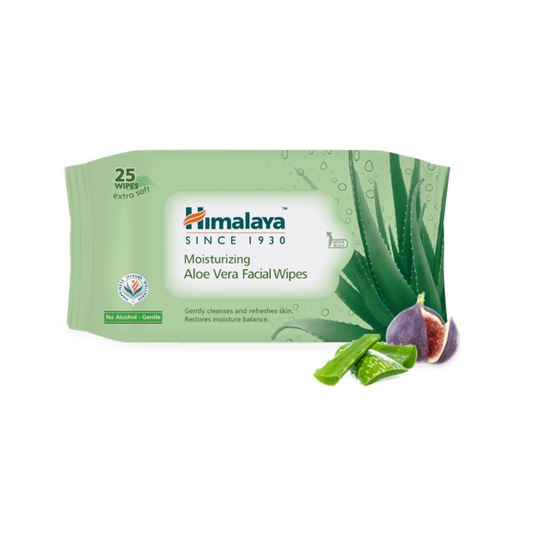 Himalaya Moisturizing Aloe Vera Facial Wipes (25 Wipes)