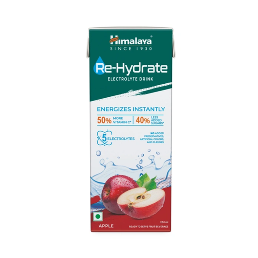 Himalaya Re-Hydrate Electrolyte Drink (200ml) – Apple (Pack of 5)