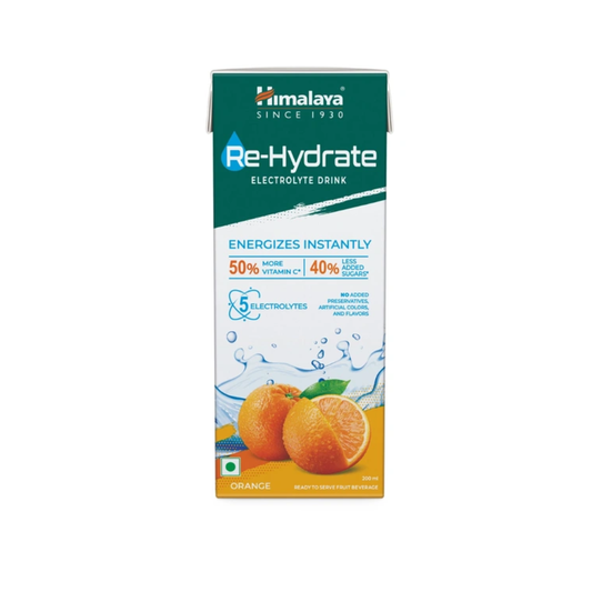 Himalaya Re-Hydrate Electrolyte Drink (200ml) – Orange (Pack of 5)
