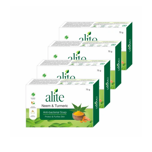Leeford Alite Neem & Turmeric Soap (Pack of 4 x 75g)
