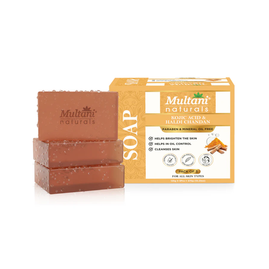 Multani Naturals 1% Kojic Acid & Haldi Chandan Soap (Pack of 3)