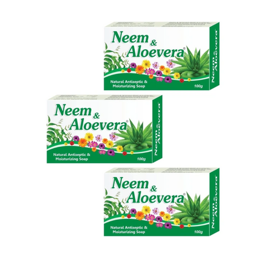 PIL Neem & Aloe Vera Soap (100g Each, Pack of 3)